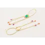Pendientes perno herradura con flecos colgando rem