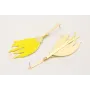 Pendientes lámina satina con flor plana esmaltada 