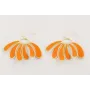 Pendientes gancho sencillo con pétalos esmaltados 