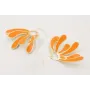 Pendientes gancho sencillo con pétalos esmaltados 