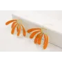 Pendientes gancho sencillo con pétalos esmaltados 