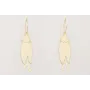 Pendientes gancho sencillo con flor plana esmaltad