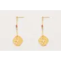 Pendientes ORO 18K. Cadena eslabón pequeño con col