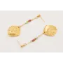 Pendientes ORO 18K. Cadena eslabón pequeño con col