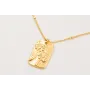 Solitario ORO 18K. Cadena micro bola con colgante 