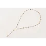 Collar rosario con cadena chips de turmaline rosa 