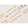 Collar rosario con cadena chips de turmaline rosa 