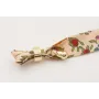 Pulsera lazo estampado bies flores lilas y moradas