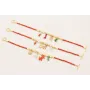 Pulsera con micro tubos de coral, cubos dorados ma
