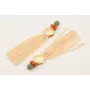 Pendientes perno nenufar esmaltado menta,discos co
