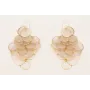 Pendientes cascada con gancho dorado y discos naca