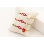 Pulsera hilo dorado con nudo serpiente con burruño