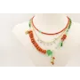 Collar 3 vueltas con cadena dorada mate, mini conc
