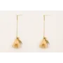 Pendientes perno bolita con cadena strass mini, fl