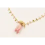 Collar cadena bolitas facetadas multicolor con cam