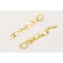Pendientes perno aro pata pulpo dorado mate con ca