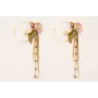 Pendientes aro labrado dorado mate con burruño chi