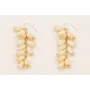 Pendientes gancho sncillo dorado mate con cascada 