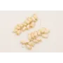 Pendientes gancho sncillo dorado mate con cascada 