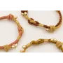 Pulsera cordón retorcido trenzado beige y cordón m