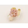 Anillo con ramillete abalorios rosa palo, campanil