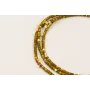 Collar tira cubos nacar marrón verdoso con entrepi
