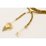 Collar tira cubos nacar marrón verdoso con entrepi
