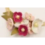 Collar cadena tira dorada mate con flores acampana