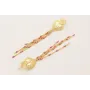 Pendientes sagrado corazón dorado mate con colgant