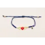 Pulsera hilo azul marino con nudo serpiente, pieza