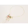 Collar collar cadena eslabón aplastado con colgant