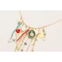 Collar collar cadena eslabón aplastado con colgant