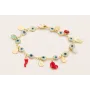 Pulsera cadena ojos turcos grandes con colgantes c