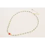 Collar cadena ojos turcos pequeños con pieza alas