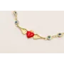 Collar cadena ojos turcos pequeños con pieza alas