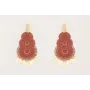 Pendientes perno listón plano con filigrana esmalt