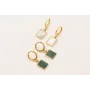 Pendientes cierre aro baño ORO18K-3 micras, colgan