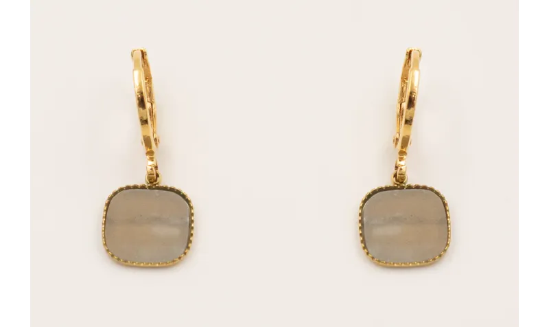 Pendientes cierre aro baño ORO18K-3 micras, colgan