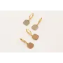 Pendientes cierre aro baño ORO18K-3 micras, colgan