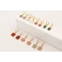 Pendientes cierre aro baño ORO18K-3 micras, colgan