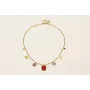 Collar de acero inoxadable con cadena y colgantes 
