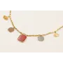Collar de acero inoxadable con cadena y colgantes 