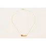 Collar cadena acero inoxidable con tubo curvado es