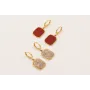 Pendientes cierre aro baño ORO18K-3 micras, colgan