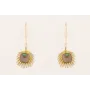 Pendientes gancho semicerrado con colgantes concha