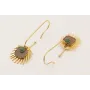 Pendientes gancho semicerrado con colgantes concha