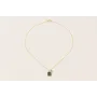 Collar cadena acero inoxidable con colgante piedra