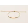 Pulsera nudo serpiente hilo metalicos dorado y pla