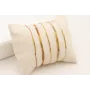 Pulsera hilo metalico plateado con tubo curvado de