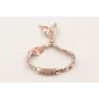 Pulsera lazo liberty ancho estampado flores lilas 